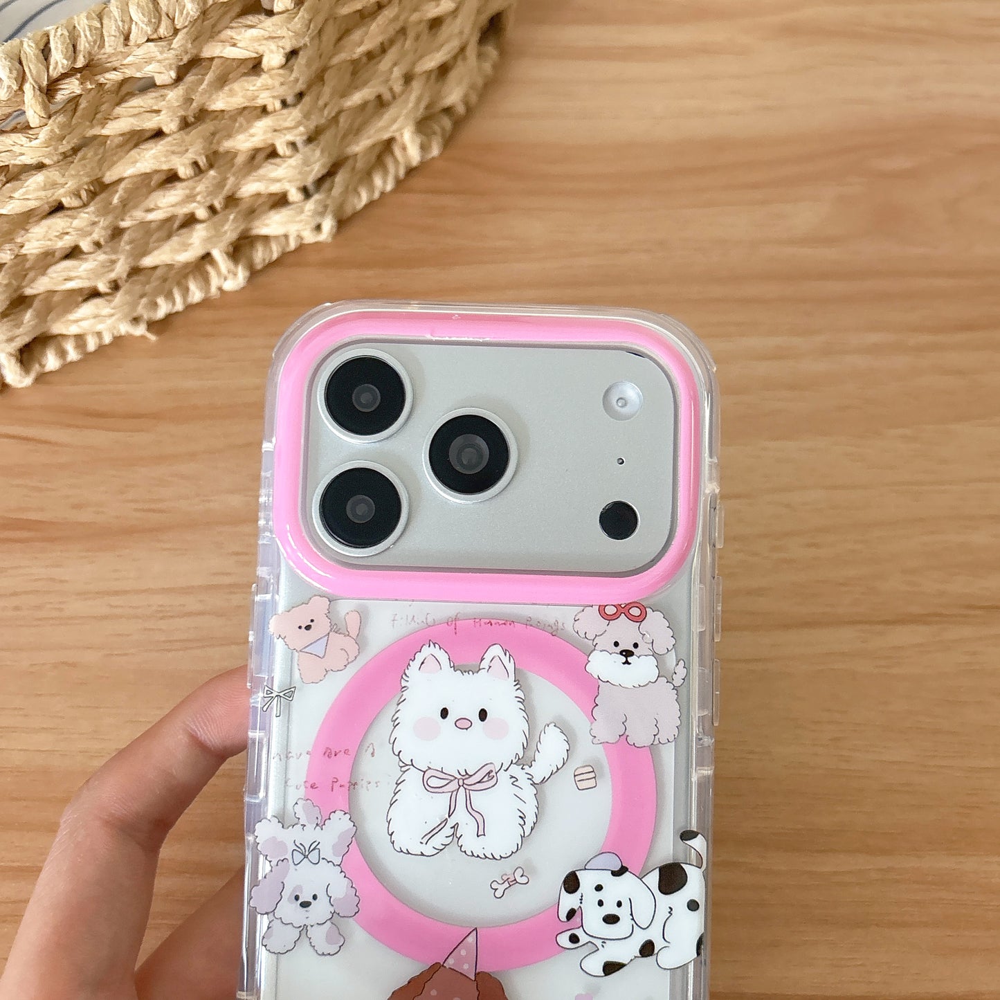 CAT AND DOG BOW MAGSAFE WORKING IPHONE CASE