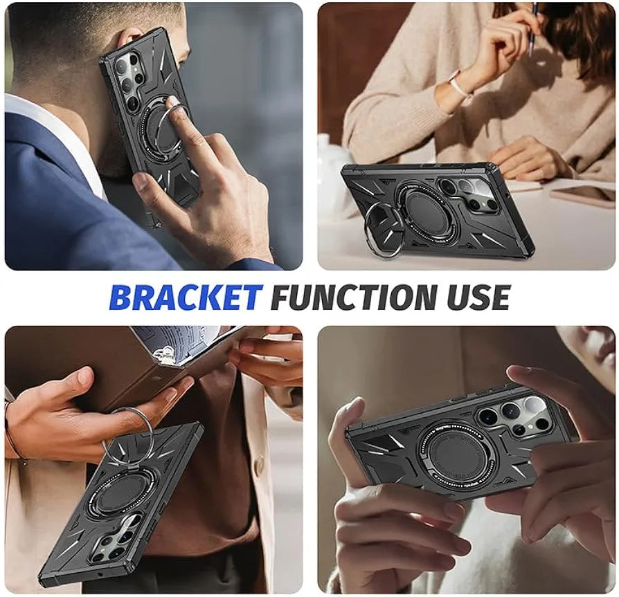 Samsung Galaxy S25 Ultra Defender Hard Metal Stand 360° Mobile Cover
