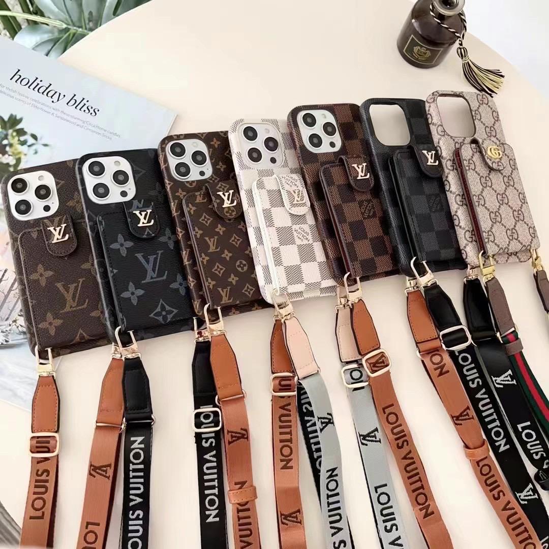 iPhone Series Luxury Brand Sling Wallet Mobile Case Cover