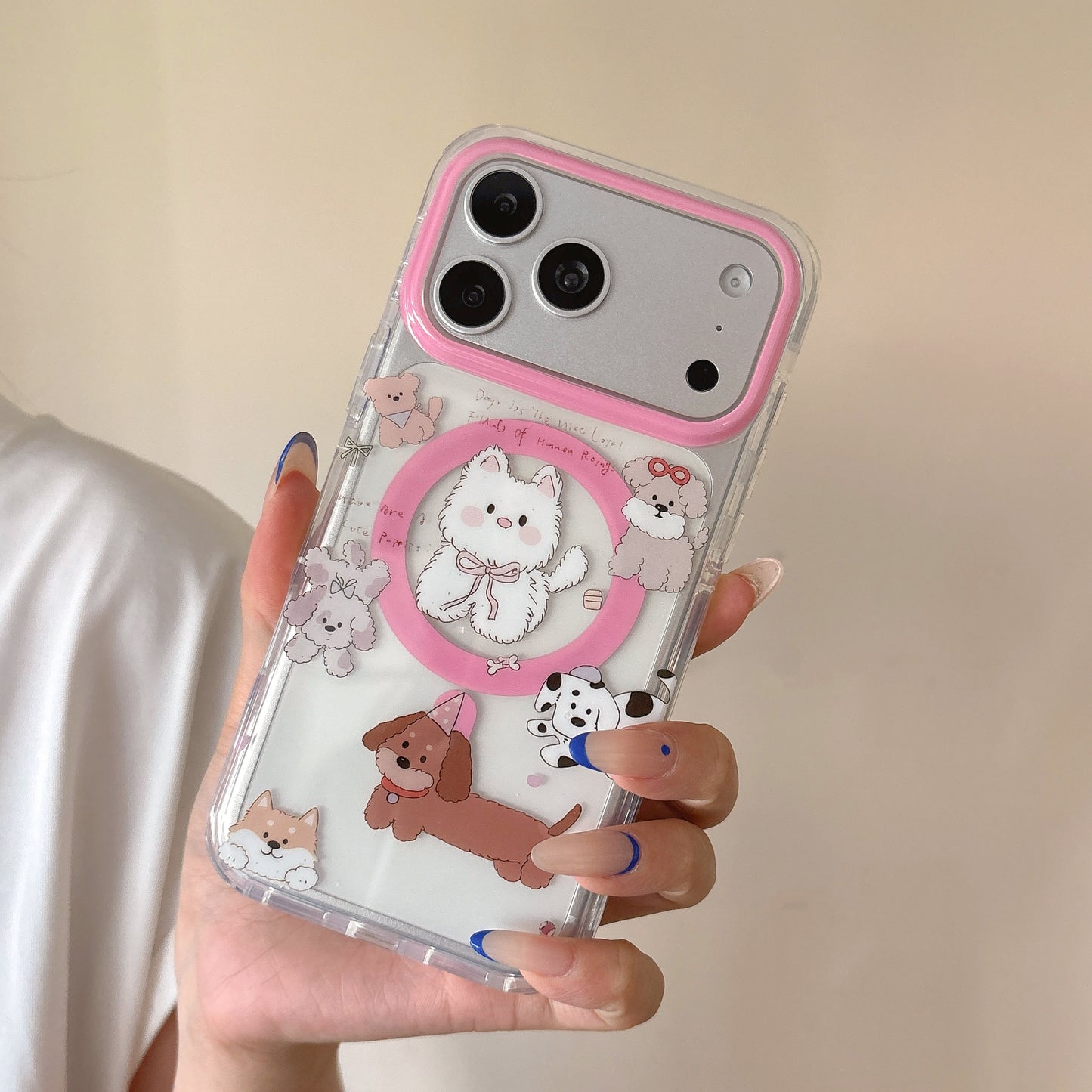 CAT AND DOG BOW MAGSAFE WORKING IPHONE CASE