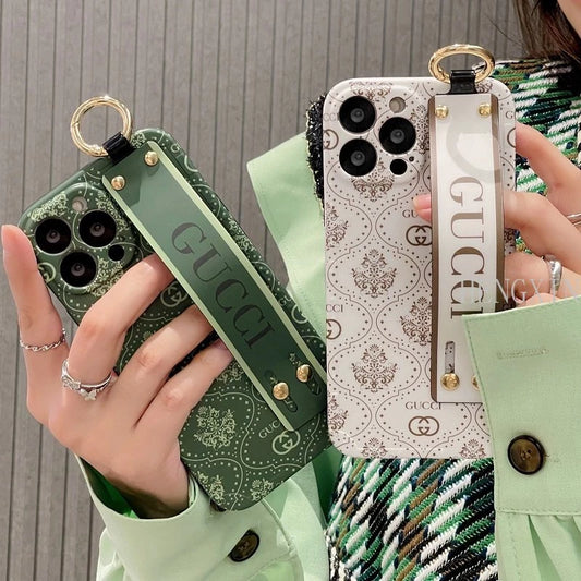iPhone 15 Plus  Luxury brand with wrist strap mobile case