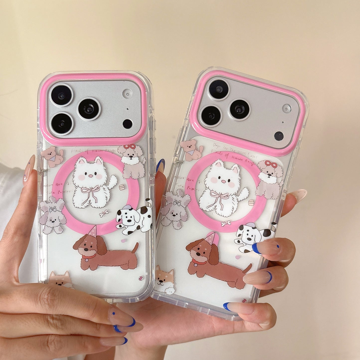 CAT AND DOG BOW MAGSAFE WORKING IPHONE CASE