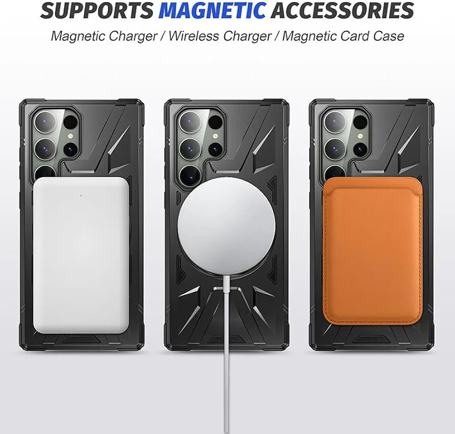 Samsung Galaxy S25 Ultra Defender Hard Metal Stand 360° Mobile Cover