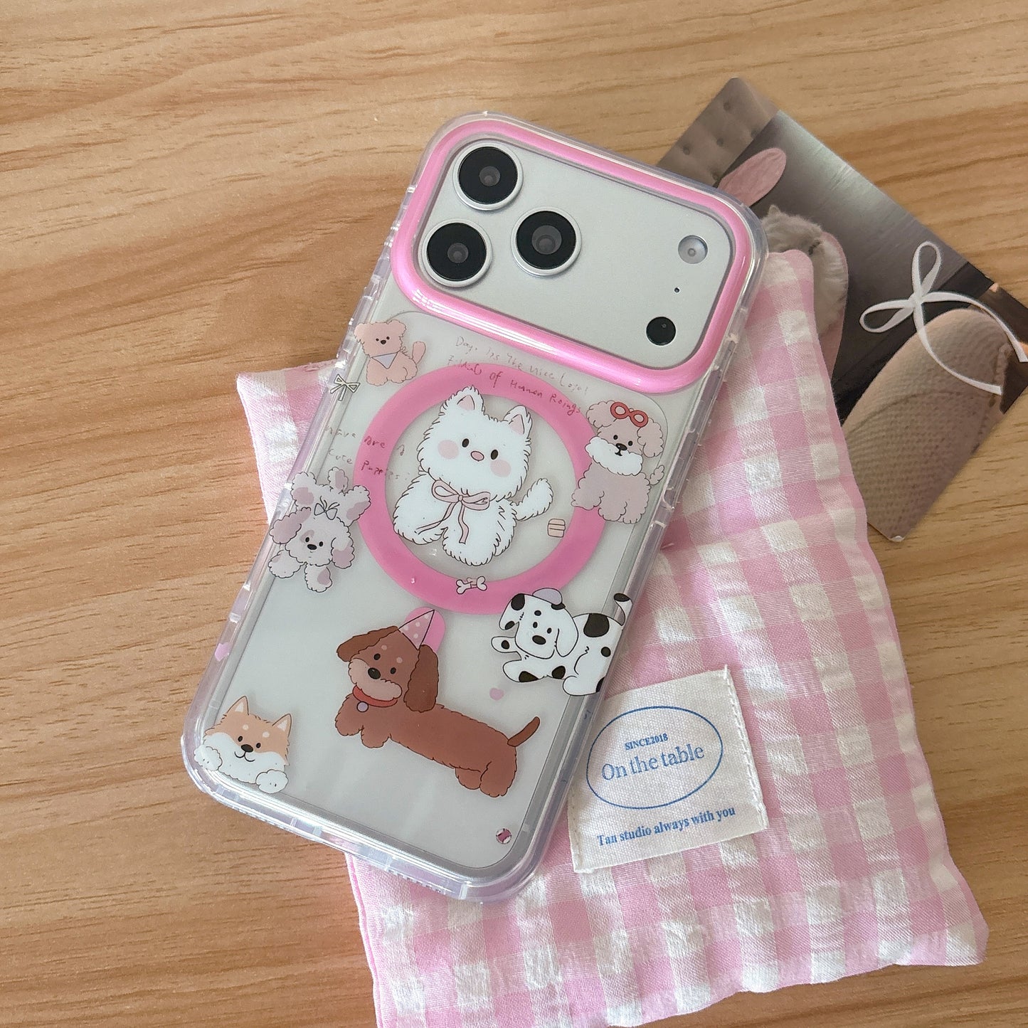 CAT AND DOG BOW MAGSAFE WORKING IPHONE CASE