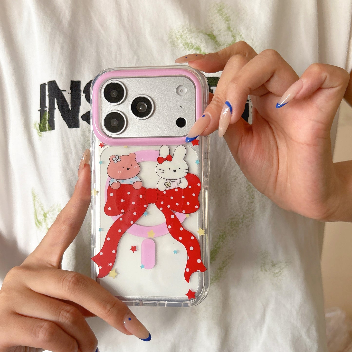 RED TEDDY BOW MAGSAFE WORKING IPHONE CASE