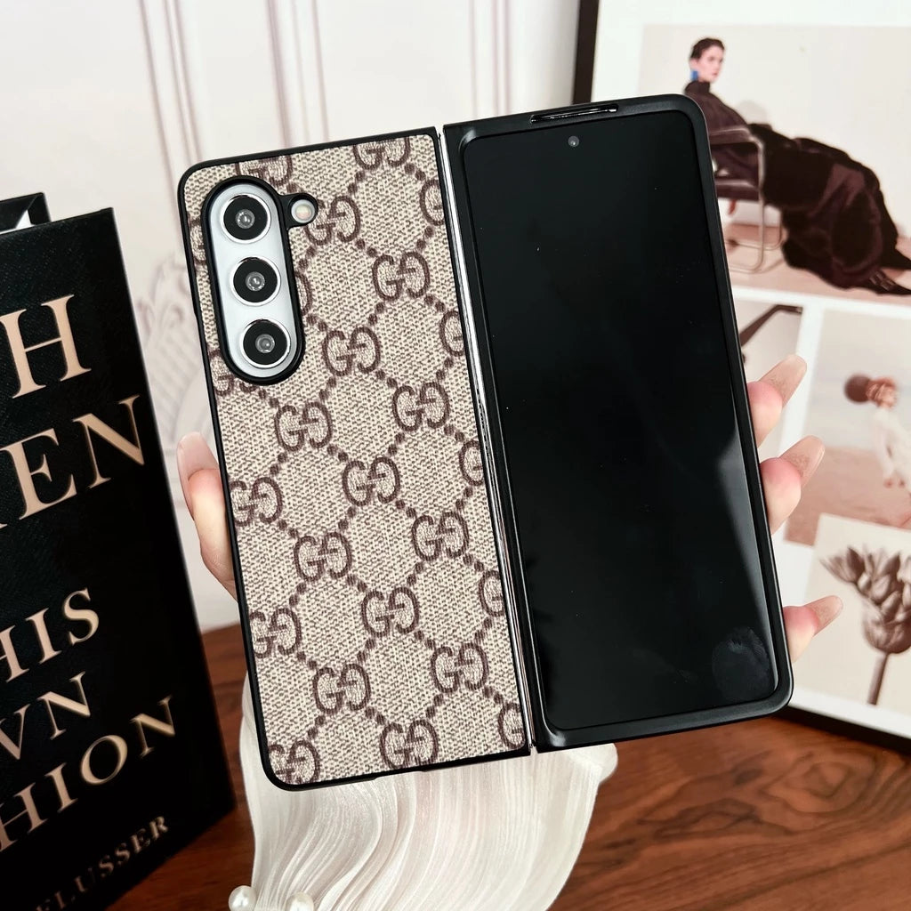 Samsung Galaxy Z Fold 6 Leather Brand Luxury Mobile Case Cover